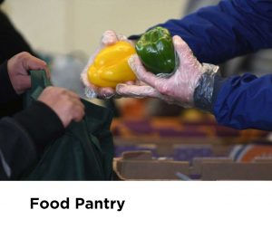 food pantry hands serving